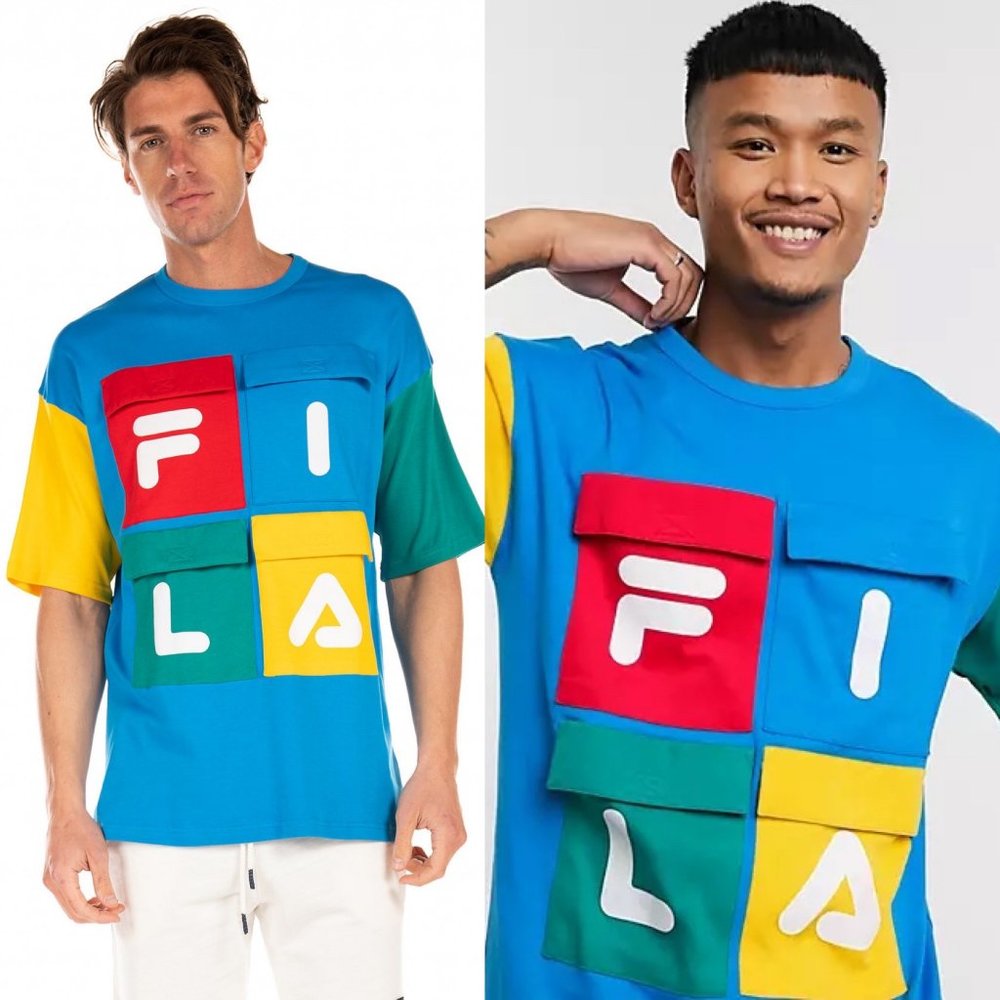 FILA Hakon Colorblock Velcro Pocket Crewneck T-Shirt
